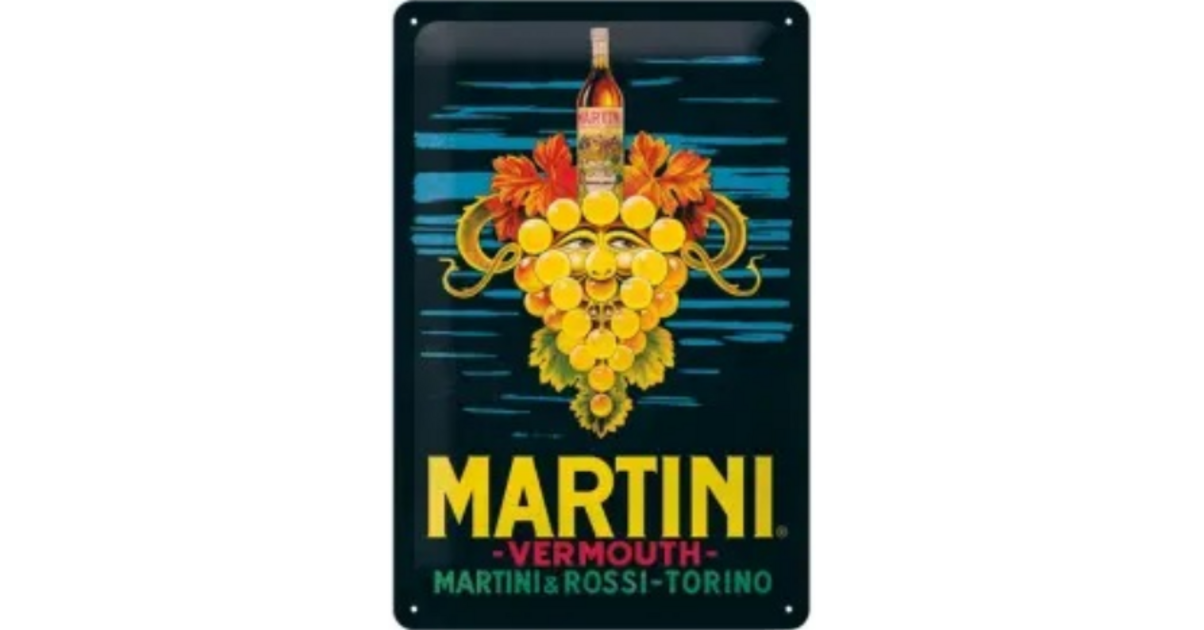 Plaque M Tal Martini Vermouth X Bar Ap Ro Les Plaques